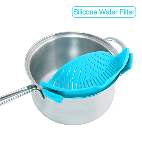 image for AUOON Clip on Strainer with 2 Clip for Veggies Pasta Ground Meat and M