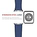 BRG Leather Loop with Adjustable Magnetic Closure Replacement Strap for Apple Watch Series 2 Series 1 Sport and Edition 42mm Medium - Midnight Blue