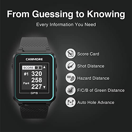 CANMORE TW353 Golf GPS Watch for Men and Women, High Contrast LCD