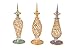 CraftsOfEgypt Genie Blown Glass Potion Potions Decorative Miniature Decorative Egyptian Perfume Bottles Set of 3pc 6 inch (16 cm)
