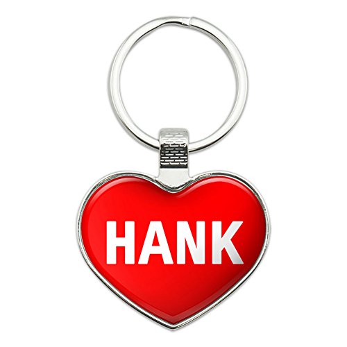 Graphics and More Metal Keychain Key Chain Ring I Love Heart Names Male H Hade - Hank