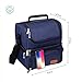 Sable Lunch Box, Reusable Waterproof Cooler Tote Bag for Meal Prep with 2 Main Spacious Compartments, Large, Blue