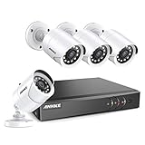 ANNKE Security Camera System 4X 1080P Weatherproof Bullet CCTV Cameras and 4CH 1080P Lite DVR Recorder, H.264+ 1080P HDMI Output, Motion-Triggered Email Alert and Easy Remote View, NO Hard Drive