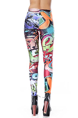 BAIXITE-Womens-3D-Digital-Printed-Stretchy-Leggings-Full-Length-Soft-Yoga-Capris-Slim-Pencil-Workout-Pants-Various-Prints