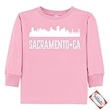 Inktastic Little Boys' Sacramento California Skyline CA Cities Toddler Long Sleeve T-Shirts 3T Pink