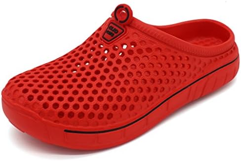 IVAO Unisex Garden Clog Shoes sandal Quick Drying Red 10 B(M) US Women / 8.5 D(M) US Men