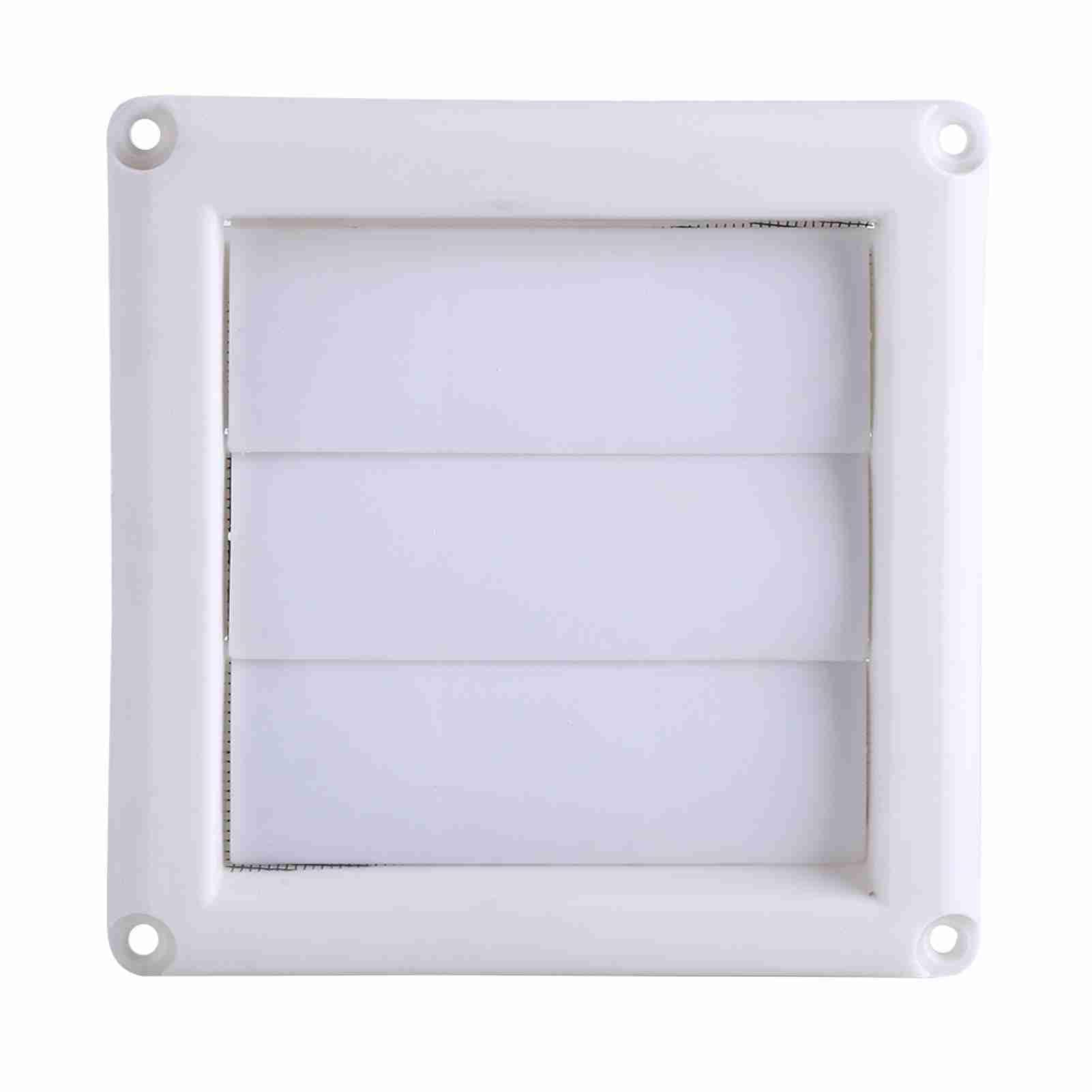 1PC Louver Plastic Air Outlet Grille Cover 3 Flaps Wall Duct Ventilation Grill With Net New Adjustable Supply Diffuser for Ceiling Grille Screen White for Bathroom Office Kitchen Ventilation(15*15cm)