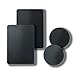 Mount Metal Plate with Adhesive for Magnetic Cradle-Less Mount -X4 Pack 2 Rectangle and 2 Round (Compatible with Magnetic mounts) 4 Pack Made by Tackform Solutions