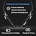 Bluetooth Headphones Retractable Earbuds Neckband Wireless Headset Sport Sweatproof Earphones with Mic (Bluetooth 4.1,Noise Cancelling, 14 Hours Play Time) (Matte Black)