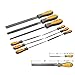 MulWark 9pcs Premium Grade Tempered High Carbon Steel Carpenter File Set with Flat, Round Rasp, Half Round Flat & Mini Needle Files-Idea Files to Shape, Sharpen, De-burr Hobby Model, Soft Metal & Wood