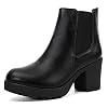Moda-Chics-Womens-Ankle-Boots-Slip-On-Platform-Boots