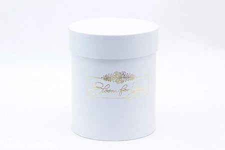 White Round Decorative Box 12 X 14 Cm Diameter 12 X 14 Cm Flower