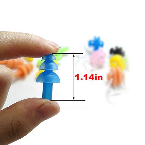 MINBB Nose Clip Earplug Swimming Supplies Set, Swiming Surfing Ear Nose Anti-Water Equipment,Soft Silicone Material, 6 Sets, Random Color