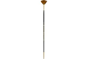 Silver Brush Limited 7104-2 Renaissance Fan Paintbrush for Oil, Watercolor, Gouache, Inks, Dyes, Fluid, & Flow Acrylic, Size 2, Long Handle