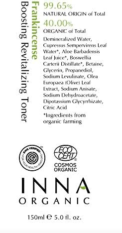 Inna Organic Frankincense REVITALIZING FACE Toner and Lotion Set, Anti-Aging, Wrinkle Care, Moisturizing, Luxury Clean Beauty, Certified Organic 4 Inna Organic Frankincense REVITALIZING FACE Toner and Lotion Set, Anti-Aging, Wrinkle Care, Moisturizing, Luxury Clean Beauty, Certified Organic