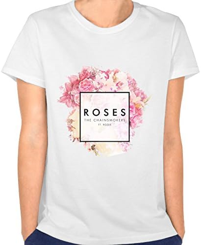 Loly Brand Women's Roses Bouquet Duo The Chainsmoker FT Daya Baseball T Shirt