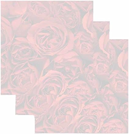 Red Roses Sticky Notes - Set of 3 - Flower Design Floral Theme - Stationery Gift - Paper Memo Pad - Office Business School Supplies