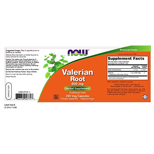 NOW Valerian Root Capsules - Image 2