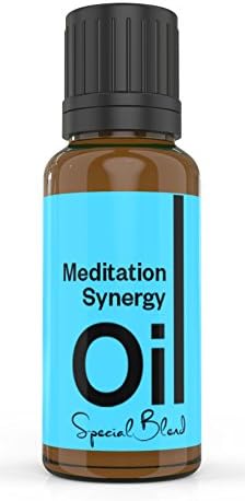 Cielune Meditation Synergy Essential Oil - Blend of of 6 Essential Oils That Quiet the Mind and Set the Mood for Meditating - Ideal for Aromatherapy, Massage, Beauty, Bath – 10ML