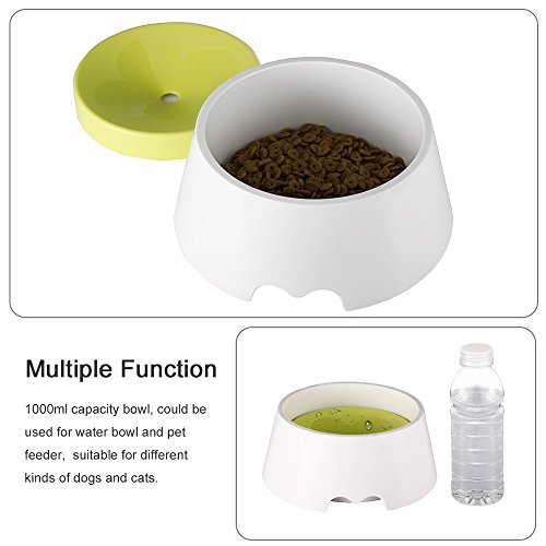 Vndaxau Dog Water Bowl Large No Spill 1000ML, Innovative Dog Cat Feeder 2 in 1, Anti-Overturn,Anti-Dust,Anti-Choking - Thumbnail 5