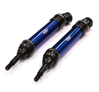 Integy RC Model Hop-ups T8559BLUE XHD Steel Front Universal Drive Shaft (2) for Traxxas 1/10 Slash & Stampede 4X4