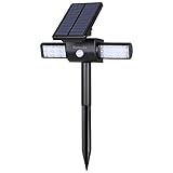 Solar Lights, Homecube Landscape Lighting Solar Garden Lights Solar Power Outdoor Lighting Rotatable 24 LEDs Spotlight Waterproof Path lights With Motion Sensor(White)