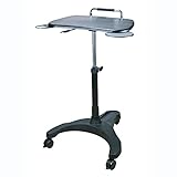 Aidata LPD008P Popdesk Deluxe Mobile Workstation Notebook Cart, Black