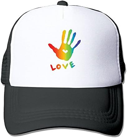 XTMZ Baseball Caps Bright Colorful Handprint Summer Cap Polo Style Mesh Back Trucker Cap for Womens/Mens