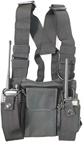 radtel Front Pack Pouch Holster Vest Rig Chest Bag Carry Case for Baofeng Two Way Radio UV-5R BF-F8HP UV-82 TYT Motorola Midland