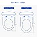 Health Line Massage Products 5 inch Elevated Raised Toilet Seat Commode Seat Riser, with Removable Padded Handles & Locking Mechanism, Portable and Sturdy for Handicapped, Elderly and Seniors