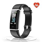 Letsfit Fitness Tracker Color Screen, IP68 Waterproof Heart Rate Monitor Activity Tracker, Pedometer Watch Sleep Monitor Step Counter for Kids Women Men, Smart Phones