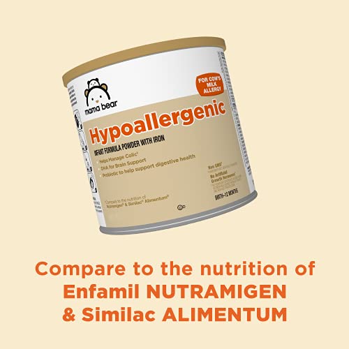 Amazon Brand Mama Bear Hypoallergenic Infant Formula Powder with Iron, Baby Formula For Colic