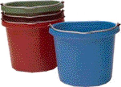 Fortiflex Flat Back Feed Bucket for Dogs/Cats and Small Animals, 20-Quart, Hunter Green