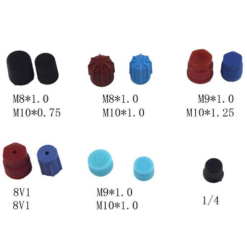 90Pcs/Lot 18 Kinds of Automotive R134a / R12 Air Conditioner Valve Caps