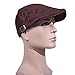 2 Pack Men Breathable mesh Summer hat Newsboy Beret Ivy Cap Cabbie Flat Cap Brown/black