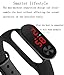 Mens Watch Electronic Watch LED Sport Waterproof Black Wrist Watches for Men Touch Smart Dial Silicone Watch Strap