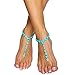 Voberry@ 1 Pcs Women Beach Barefoot Sandal Boho Beach Turquoise Barefoot Sandal Foot Jewelry Anklet Chain Foot Bracelet (1)