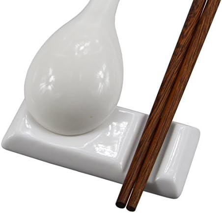 Rypmic 4 Pieces White Porcelain Chopstick Rest / Knife Rests / Spoon Rest KD21 (1)