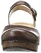 Dansko Women's Sam Flat Sandal, Teak Vintage Pull Up, 41 EU/10.5-11 M US