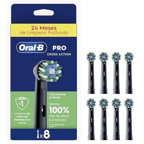 Pro CrossAction Cabezales de Recambio Originales, Negros, Pack de 8
