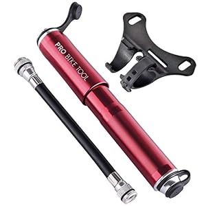 Pro Bike Tool Mini Bike Pump – Fits Presta and Schrader – High Pressure PSI – Reliable, Compact & Light Performance…