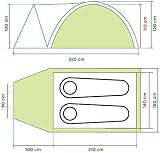 Coleman Darwin 2 Person Tent - Compact Dome, 3000mm Waterproof, Grey view 8