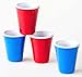 Shot Glass Novelty Melamine Mini Party Plastic Cups Shot Glasses-2 Red-2 Blue