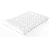 HOMBYS Ultra Thin Flat Pillow for Sleeping, Thin Pillow for Back Sleeper, Supportive Stomach Sleeping Pillow, Slim Bed Pillow, Machine Washable-Standard Size 18x26, White