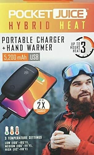 Pocket Juice Hybrid Heat Portable Pocket Charger Hand Warmer
