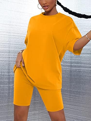 Hotouch Piece Shorts Set For Women Casual Solid Short Sleeve