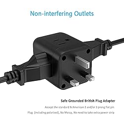 UK Travel Plug Adapter, TESSAN Ireland England