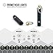 PROMETHEUS LIGHTS Beta QRv2 Classic, Mini EDC Keychain Flashlight with Low, Medium, & High Modes (Black)