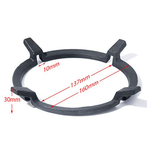 Moligh doll Wok Pan Stand Support Rack Cast Iron Burners Stove Cookware Ring Round Based