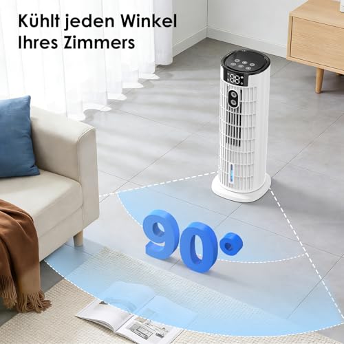 Portable Air Conditioner 1000ML,Air Cooler 4 in 1 Quiet Evaporative Air Conditioner,4 Modes 90° Oscillation,2-10H Timer,Remote Control for Home and Office (White)